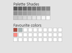 The palette and the 30 favorite color slots