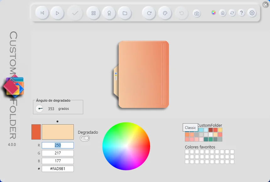 CustomFolder — Color editor